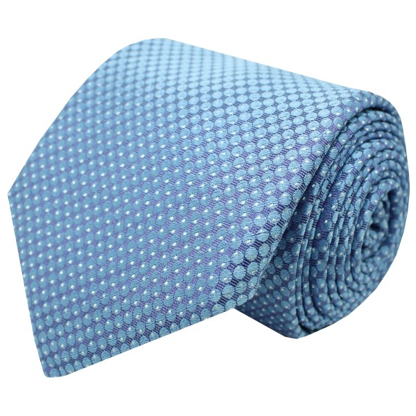 Hugo Boss blue tie with round micro-dots - HUGO BOSS