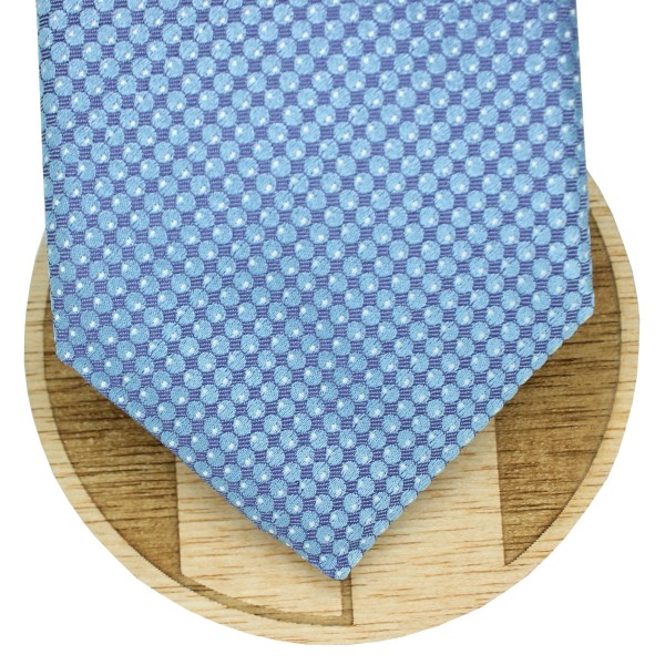 ربطة عنق هوجو بوس زرقاء مع نقاط مستديرة صغيرة - هوجو بوس