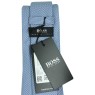 Cravatta Hugo Boss blu a righe con micro-punti romboidali - HUGO BOSS