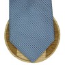 Cravatta Hugo Boss blu a righe con micro-punti romboidali - HUGO BOSS