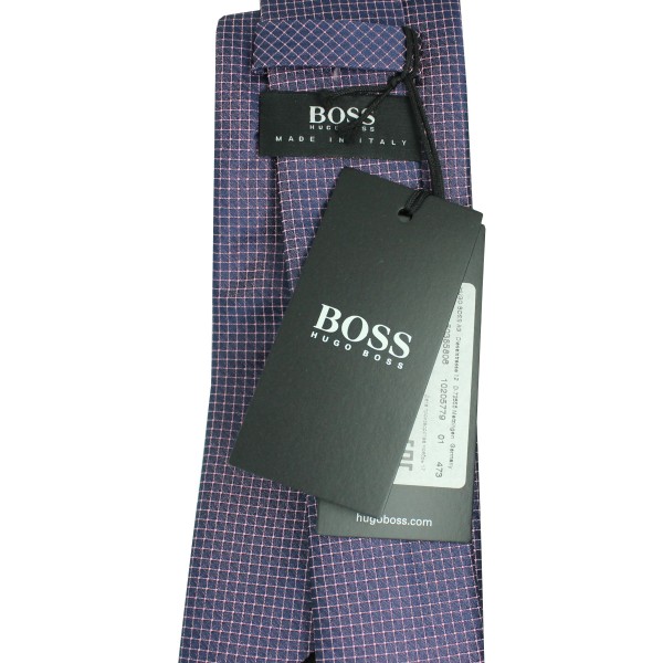 Cravate Hugo Boss avec monogrammes carrés - HUGO BOSS