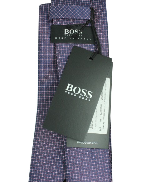 Hugo Boss tie with square monograms - HUGO BOSS