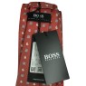 Gravata Hugo Boss vermelha com monogramas náuticos - HUGO BOSS