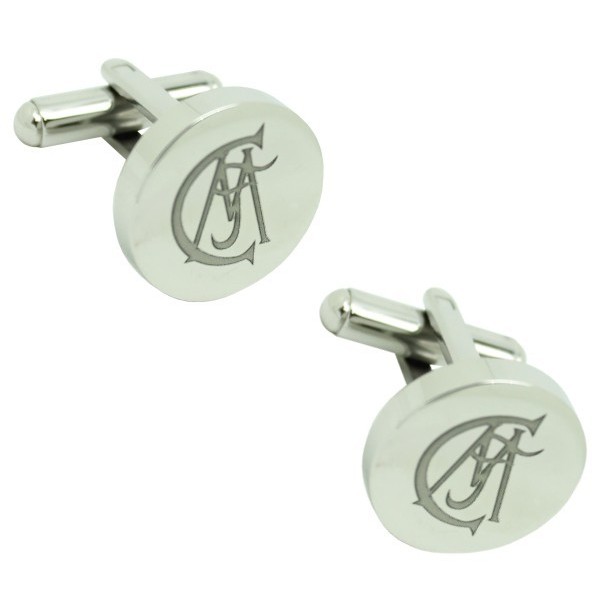 Customized steel cufflinks for shirt, first coat of Real Madrid 1902