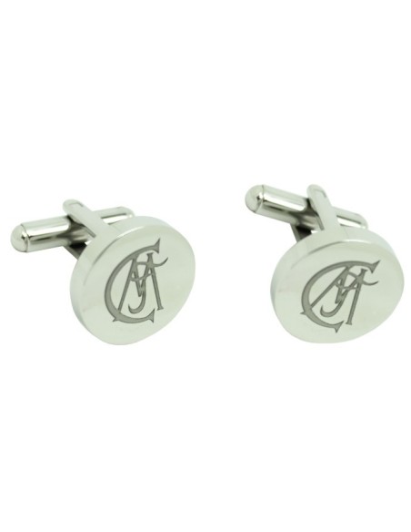 Customized steel cufflinks for shirt, first coat of Real Madrid 1902