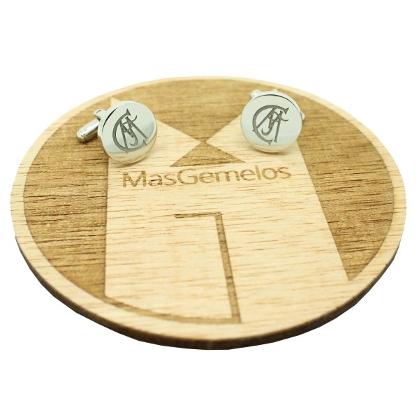 Personalisierte Manschettenknöpfe aus Stahl für Hemd Real Madrid 1902