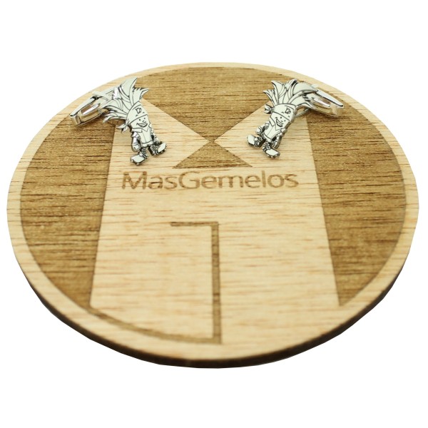 Boutons de manchette en argent 925 personnalisés Palmerín du Real Beti
