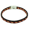 Schwarzes Armband mit spanischer Flagge und Verschluss