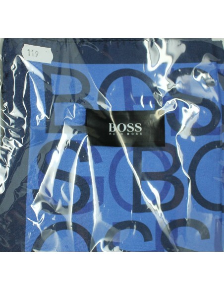 Pañuelo Hugo Boss azul letras esquina azul monogramas HB - HUGO BOSS