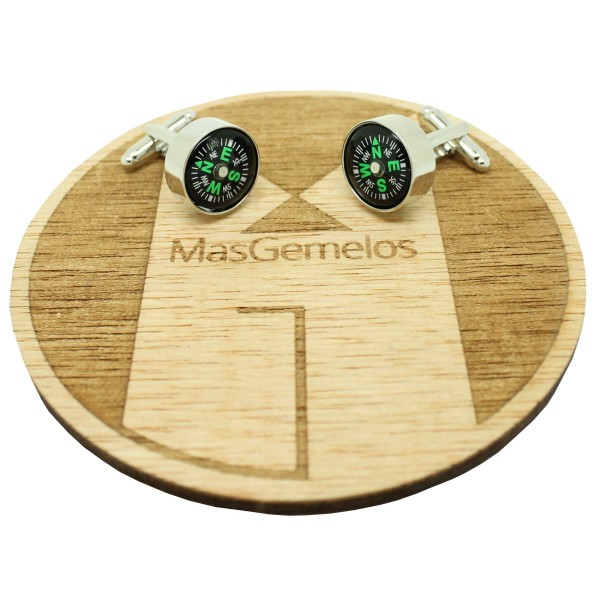 Boutons de manchette Boussole réelle