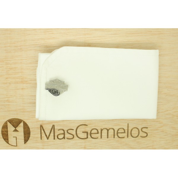 Gemelli da polso Harley Davidson con emblema argentato