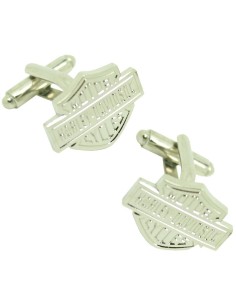 Harley Davidson Manschettenknöpfe mit silbernem Emblem