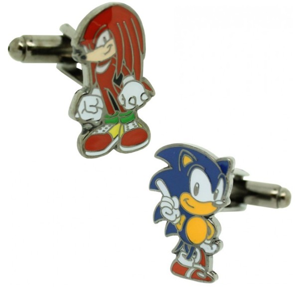 Abotoaduras Sonic e Knuckles