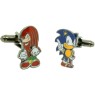 Sonic and Knuckles cufflinks