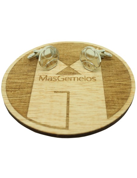 Cufflinks of Super Mario mushroom plated