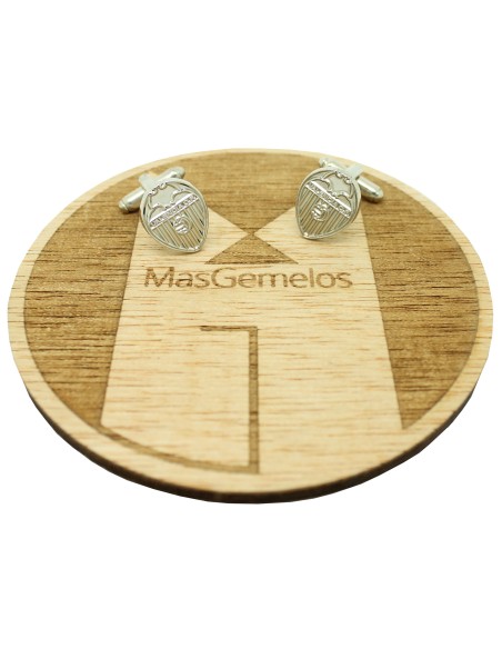 Boutons de manchette pour chemise CF Valencia - argenté