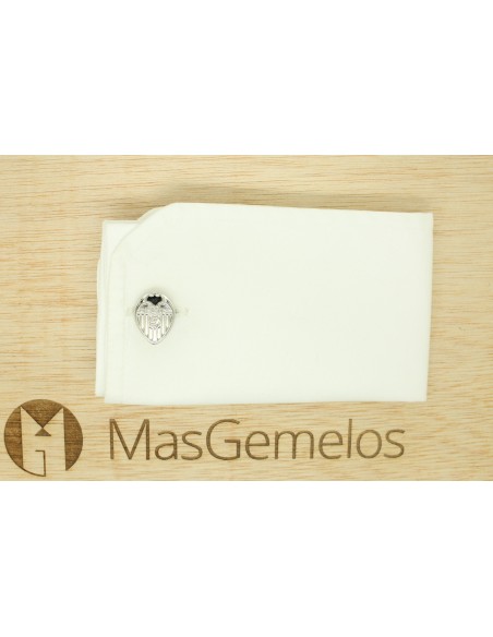 Boutons de manchette pour chemise CF Valencia - argenté
