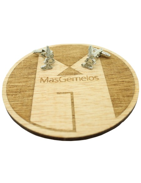 Gemelos para camisa Asterix plateado