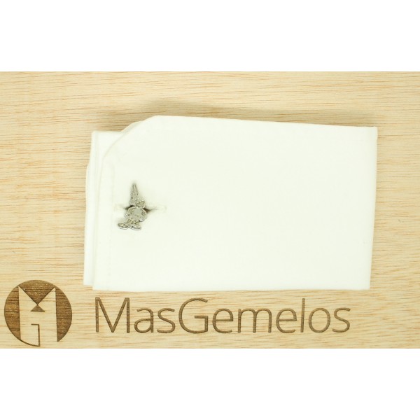 Boutons de manchette Asterix argentés pour chemise