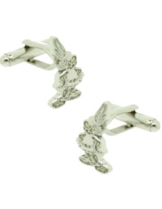 Silver Asterix cufflinks for shirt