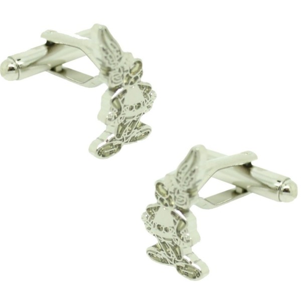 Silver Asterix cufflinks for shirt