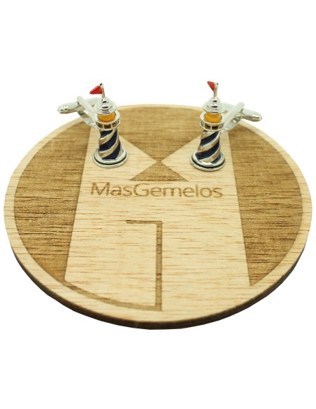 Boutons de manchette pour chemise Faro bleu