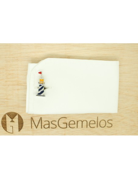 Boutons de manchette pour chemise Faro bleu