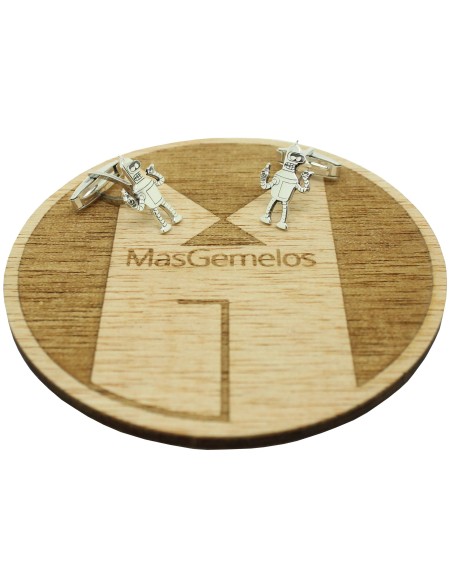 Gemelli da polso argento 925 personalizzati con il Bender Bending Rodr