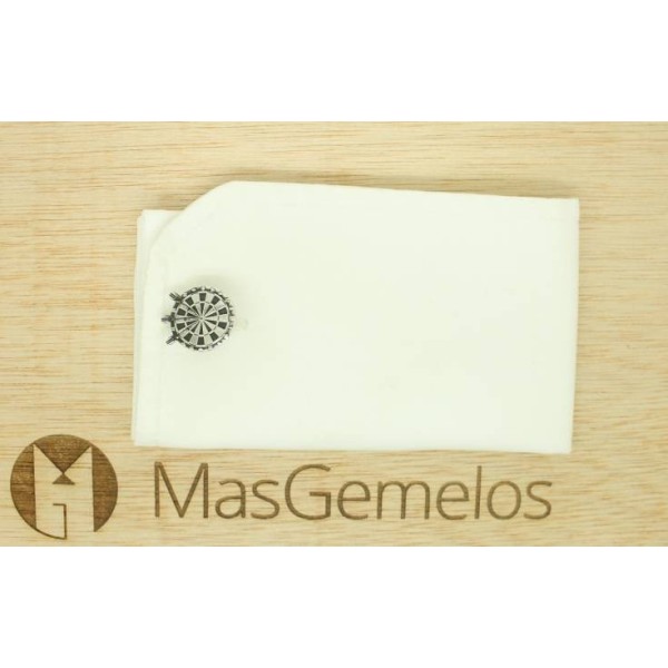 Gemelli da polso personalizzati in argento 925 bersaglio con freccette