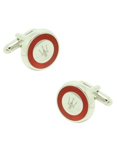 Boutons de manchette logo Maserati rond