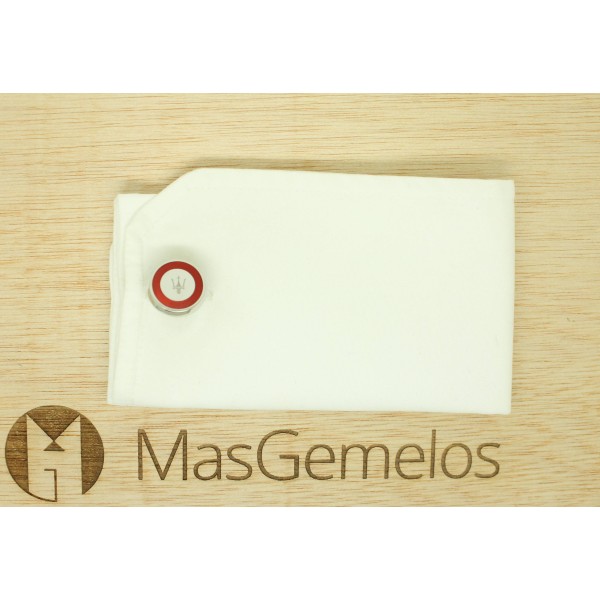 Gemelos para camisa logo Maserati redondo