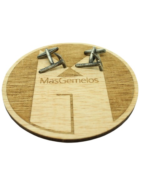 Boutons de manchette piolet randonnée