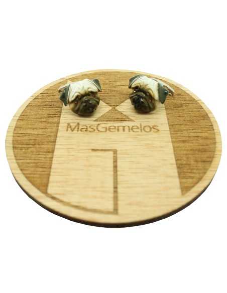 Gemelos para camisa perro Carlino (pug)