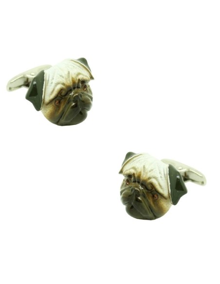 Gemelos para camisa perro Carlino (pug)