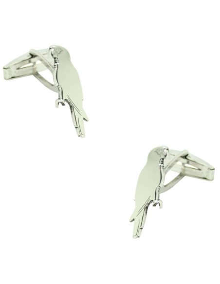 925 sterling silver shirt cufflinks, personalized, parrot-shaped
