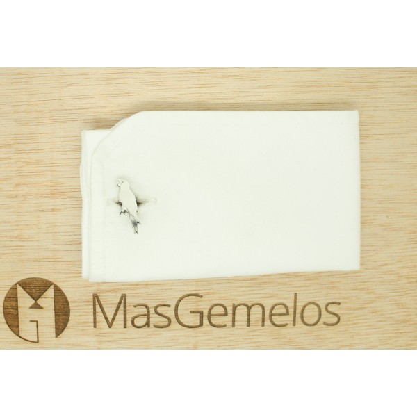 Boutons de manchette en argent 925, personnalisés, en forme de perroqu