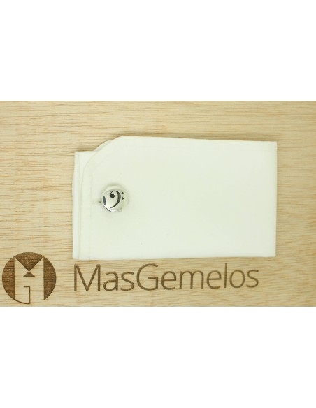 Boutons de manchette personnalisés Clé de Fa Argent Sterling 925