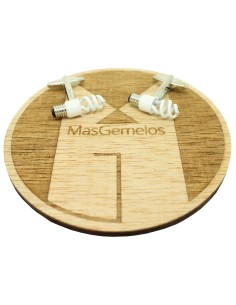 Boutons de manchette pour chemise Bombilla Eco blanche 2