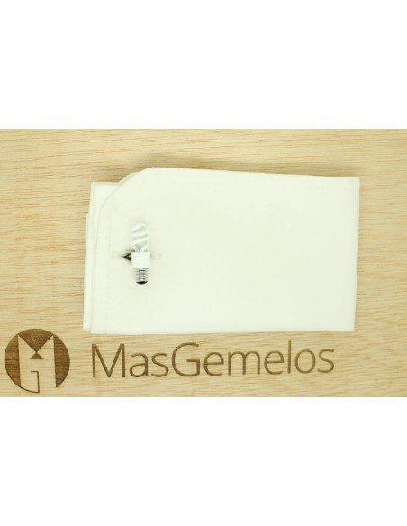 Abotoaduras para camisa Bombilla Eco branca