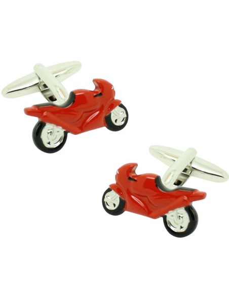 Boutons de manchette chemise Moto GP noirs