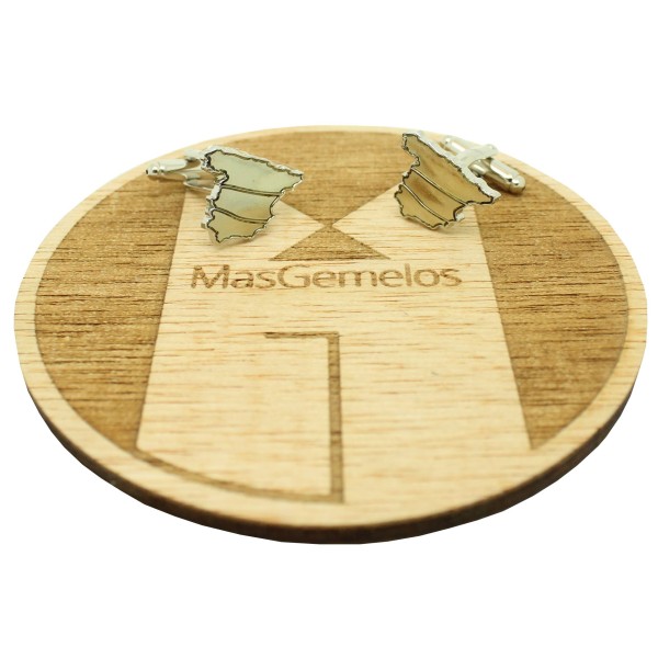 Boutons de manchette carte d'Espagne