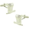 Gemelos para camisa Gorro de Chef plateado