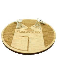 Gemelli da polso camicia cappello da chef argentato 2