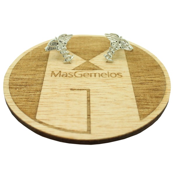 Boutons de manchette avec le symbole du dieu grec Hermès