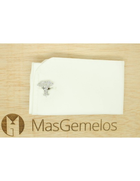 Gemelos para camisa símbolo del dios griego Hermes