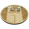 Gemelli per camicia casco da pompiere 3D argento sterling 925 PREMIUM