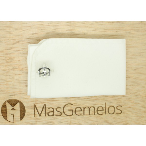 Gemelli per camicia casco da pompiere 3D argento sterling 925 PREMIUM