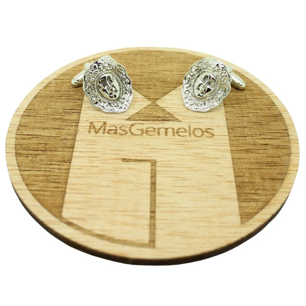 Boutons de manchette visage de la Vierge du Rocío