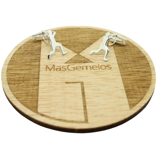 Boutons de manchette en argent 925 personnalisés pour coureur