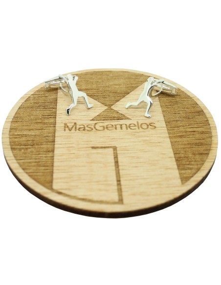 925 sterling silver personalized running cufflinks